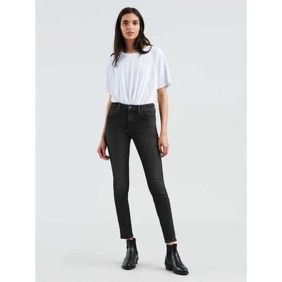 Levi's Denim - Levi's Women's 721 High Rise Skinny Jeans Size 27 Washed Black Stretch Pockets